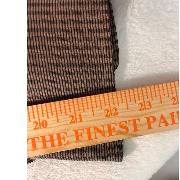 Vintage Natural Issue Long Sleeve Shirt Brown Micro Check Made in Korea Large - Picture 14 of 15